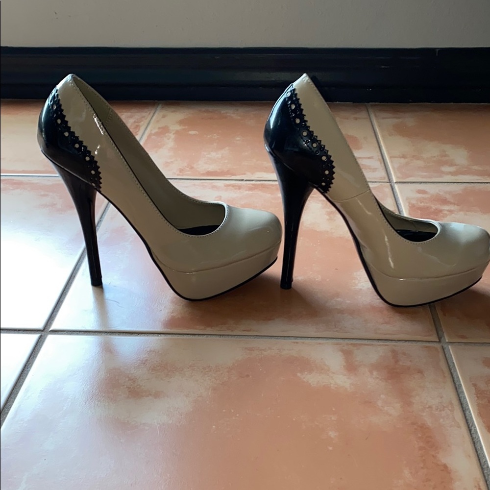 Black and Cream Heels